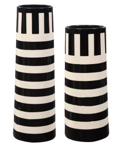 Uttermost Amhara Black & White Vases, S/2