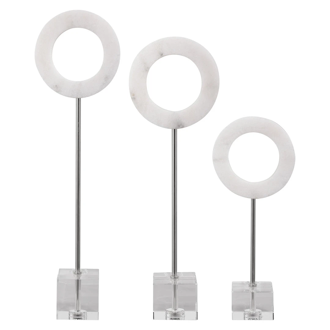 Uttermost Coin Toss Marble Rings, S/3 5 Uttermost Coin Toss Marble Rings, S/3