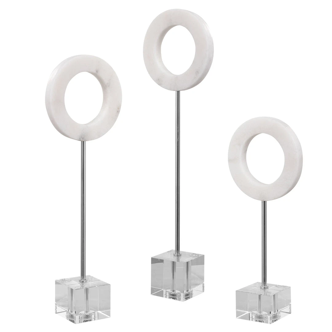 Uttermost Coin Toss Marble Rings, S/3 3 Uttermost Coin Toss Marble Rings, S/3