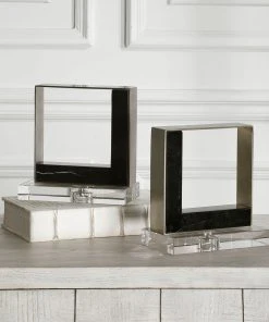 DECOR Uttermost Tilman Modern Marble Bookends, S/2