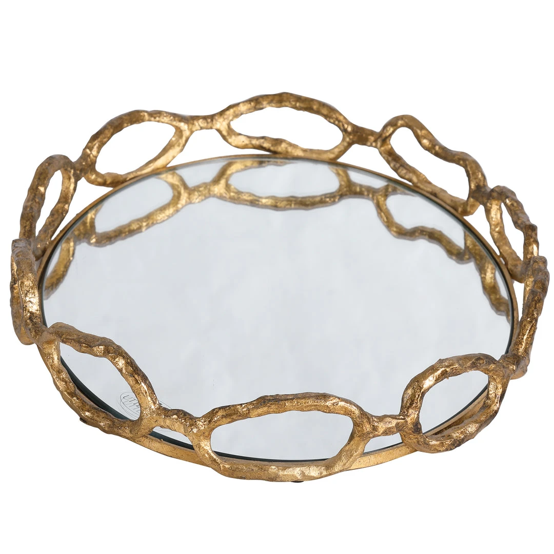 Uttermost Cable Chain Mirrored Tray 7 Uttermost Cable Chain Mirrored Tray