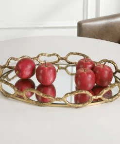 Uttermost Cable Chain Mirrored Tray 11 Uttermost Cable Chain Mirrored Tray