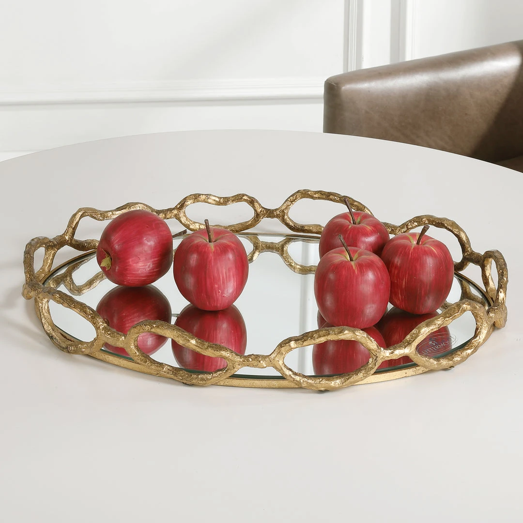 Uttermost Cable Chain Mirrored Tray 5 Uttermost Cable Chain Mirrored Tray