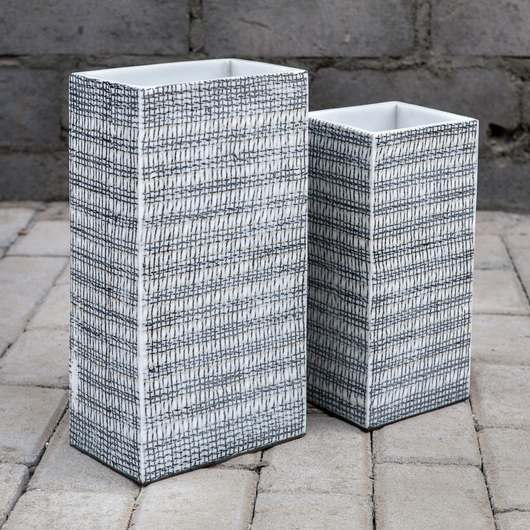 Uttermost Nomad Rectangular Vases S/2 DECOR 7 Uttermost Nomad Rectangular Vases S/2 DECOR