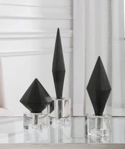 DECOR Uttermost Alize Black Sculptures,, S/3