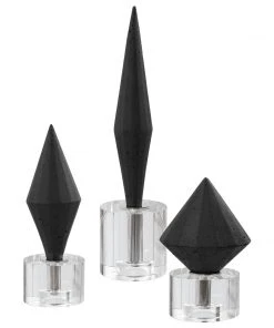 DECOR Uttermost Alize Black Sculptures,, S/3