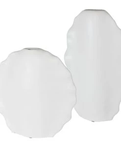 Uttermost Ruffled Feathers Modern White Vases, S/2 7 Uttermost Ruffled Feathers Modern White Vases, S/2