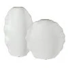 Uttermost Ruffled Feathers Modern White Vases, S/2