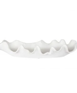 Uttermost Ruffled Feathers Modern White Bowl