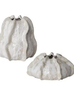 Uttermost Urchin Textured Ivory Vases, S/2 DECOR
