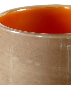 DECOR Uttermost Tangelo Beige Orange Vases, S/2