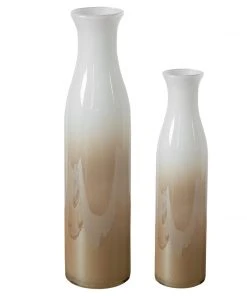 Uttermost Blur Ivory Beige Vases, S/2