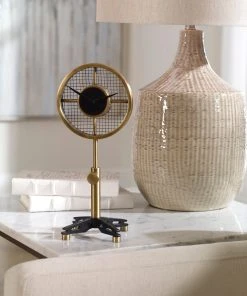 Uttermost Gio Brass Table Clock