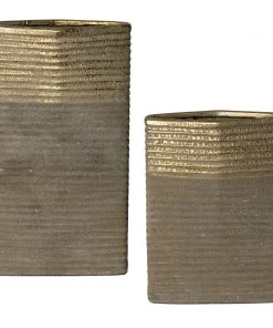 Uttermost Riaan Ribbed Vases, S/2