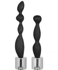 Uttermost Koa Black Marble Sculptures, S/2 DECOR