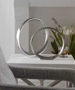 DECOR Uttermost Orbits Nickel Ring Sculptures, S/2