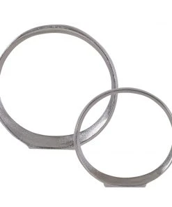 DECOR Uttermost Orbits Nickel Ring Sculptures, S/2