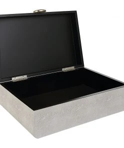 DECOR Uttermost Lalique White Shagreen Box 14 DECOR Uttermost Lalique White Shagreen Box