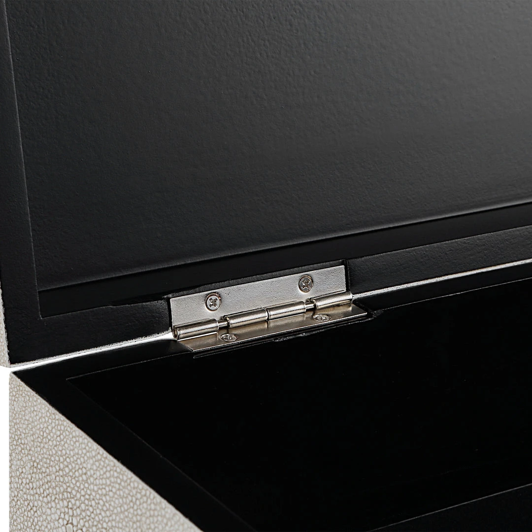 DECOR Uttermost Lalique White Shagreen Box 10 DECOR Uttermost Lalique White Shagreen Box