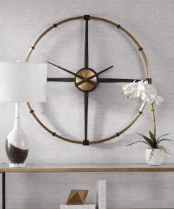 Wall Clocks Uttermost Captain Industrial Wall Clock