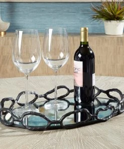 Uttermost Cable Black Chain Tray DECOR