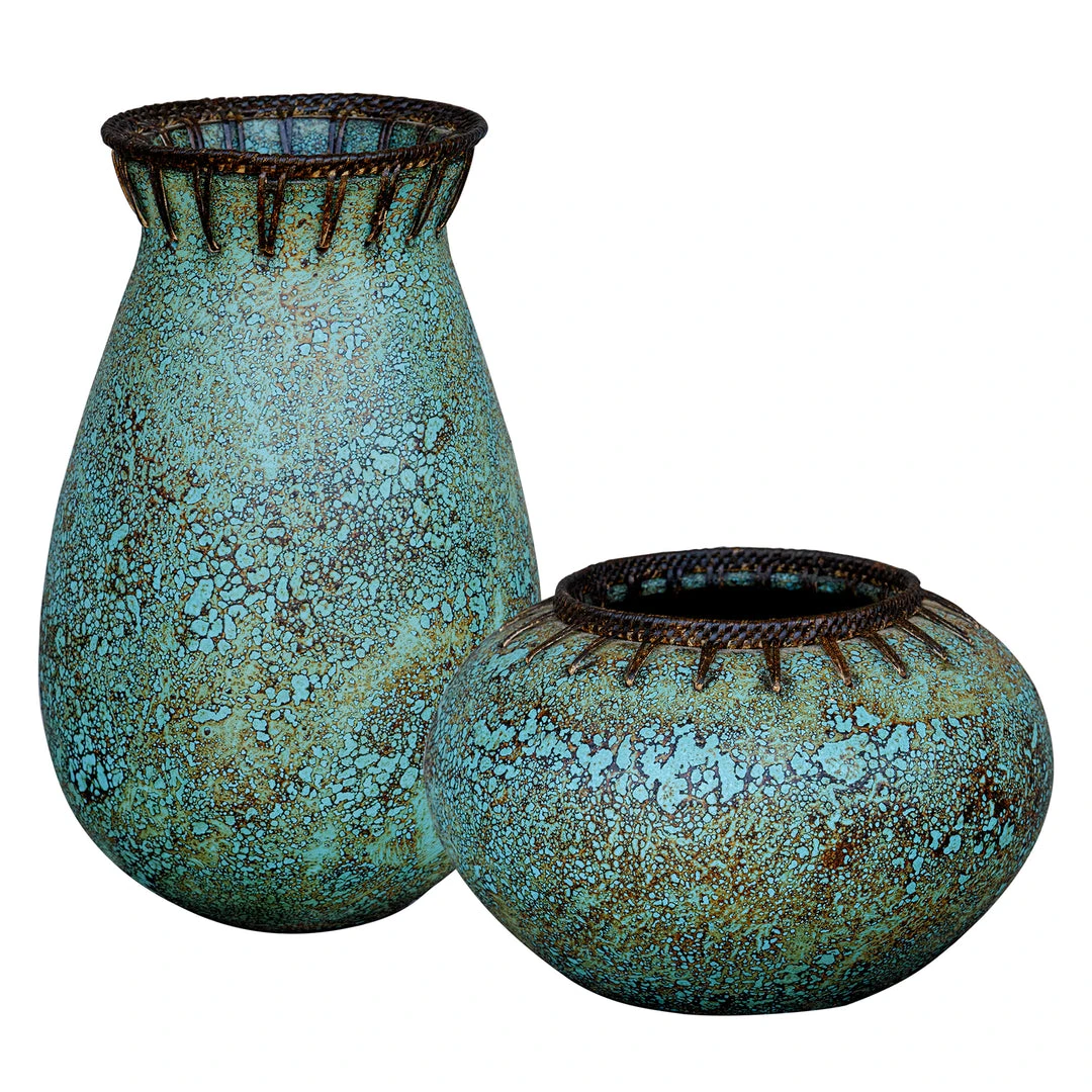 DECOR Uttermost Bisbee Turquoise Vases, S/2 3 DECOR Uttermost Bisbee Turquoise Vases, S/2