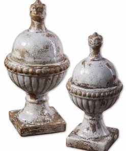 Uttermost Sini Ceramic Finials, Set/2 DECOR