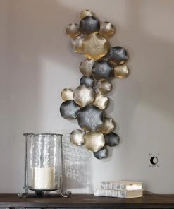 Uttermost Lying Lotus Metal Candleholders