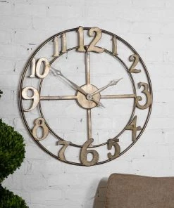 Uttermost Delevan 32" Metal Wall Clock DECOR