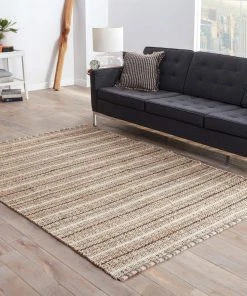 Jaipur Living Harringdon Natural Stripe Gray/ Beige Area Rug RUGS