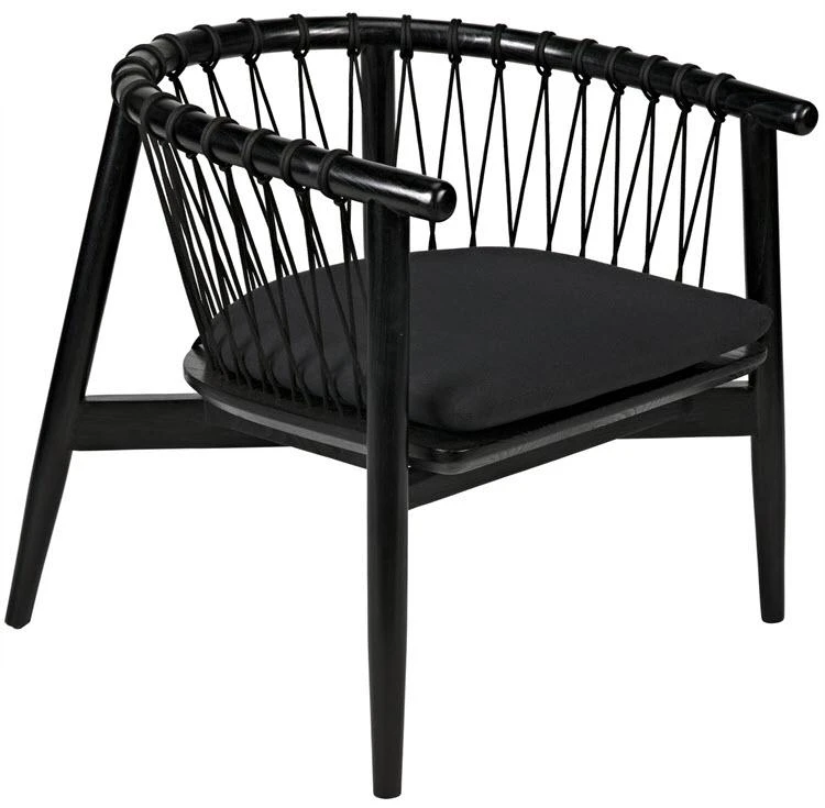 Noir Hector Chair, Charcoal Black LIVING ROOM 7 Noir Hector Chair, Charcoal Black LIVING ROOM
