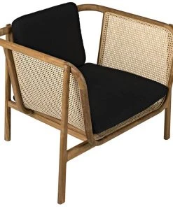 Noir Balin Chair With Caning LIVING ROOM