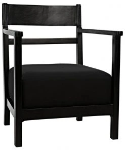 Noir Churchill Chair, Charcoal Black
