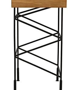 Bar & Counter Stools Noir Bridge Counter Stool, Teak Seat With Metal