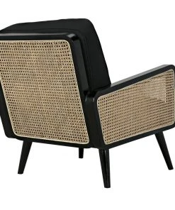 LIVING ROOM Noir Edward Chair, Charcoal Black With Caning 27 LIVING ROOM Noir Edward Chair, Charcoal Black With Caning