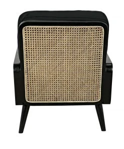 LIVING ROOM Noir Edward Chair, Charcoal Black With Caning 28 LIVING ROOM Noir Edward Chair, Charcoal Black With Caning