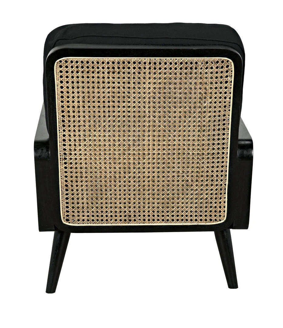 LIVING ROOM Noir Edward Chair, Charcoal Black With Caning 15 LIVING ROOM Noir Edward Chair, Charcoal Black With Caning