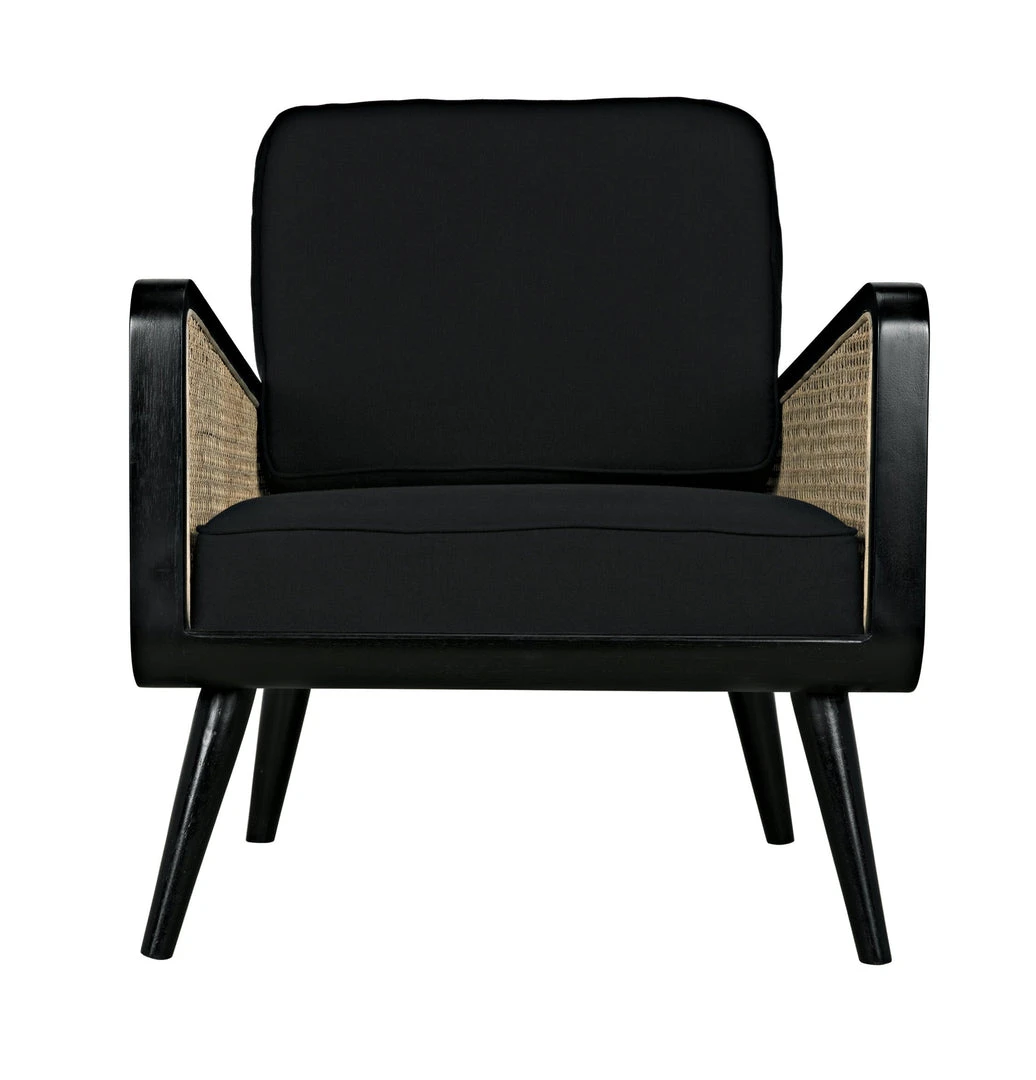 LIVING ROOM Noir Edward Chair, Charcoal Black With Caning 6 LIVING ROOM Noir Edward Chair, Charcoal Black With Caning