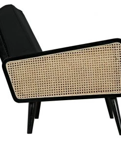LIVING ROOM Noir Edward Chair, Charcoal Black With Caning 24 LIVING ROOM Noir Edward Chair, Charcoal Black With Caning
