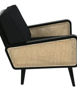 LIVING ROOM Noir Edward Chair, Charcoal Black With Caning 25 LIVING ROOM Noir Edward Chair, Charcoal Black With Caning
