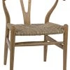 Noir Zola Chair With Rush Seat, Natural DINING ROOM