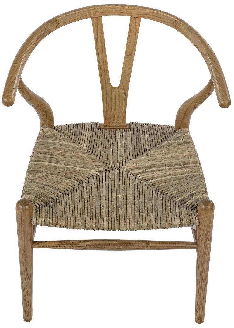 Noir Zola Chair With Rush Seat, Natural DINING ROOM 5 Noir Zola Chair With Rush Seat, Natural DINING ROOM