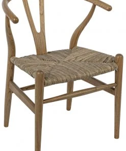 Noir Zola Chair With Rush Seat, Natural DINING ROOM 14 Noir Zola Chair With Rush Seat, Natural DINING ROOM