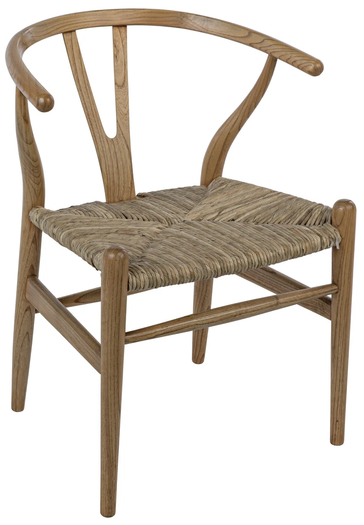 Noir Zola Chair With Rush Seat, Natural DINING ROOM 6 Noir Zola Chair With Rush Seat, Natural DINING ROOM