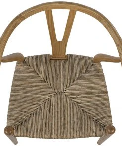 Noir Zola Chair With Rush Seat, Natural DINING ROOM 17 Noir Zola Chair With Rush Seat, Natural DINING ROOM