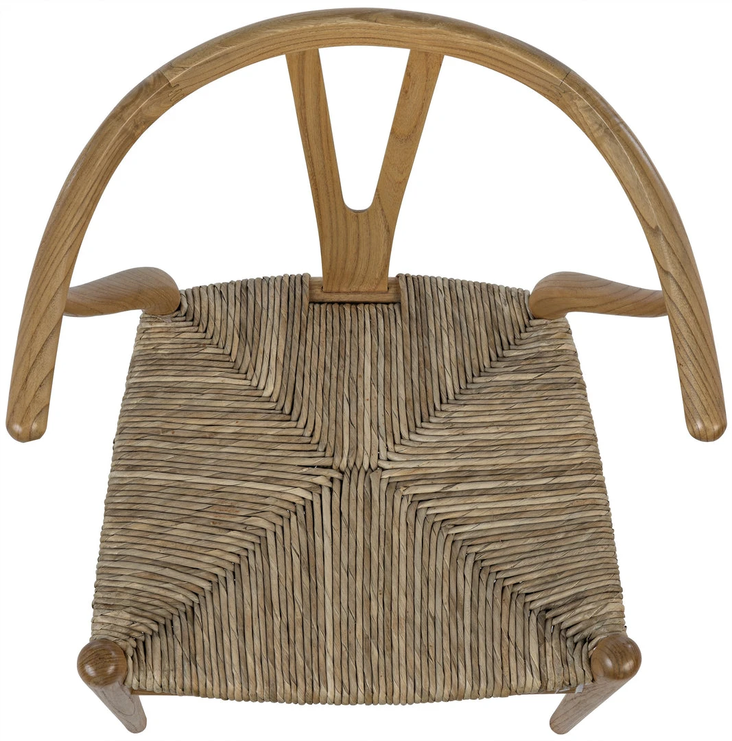 Noir Zola Chair With Rush Seat, Natural DINING ROOM 9 Noir Zola Chair With Rush Seat, Natural DINING ROOM