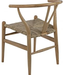 Noir Zola Chair With Rush Seat, Natural DINING ROOM 18 Noir Zola Chair With Rush Seat, Natural DINING ROOM