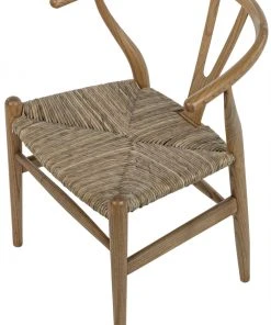 Noir Zola Chair With Rush Seat, Natural DINING ROOM 19 Noir Zola Chair With Rush Seat, Natural DINING ROOM