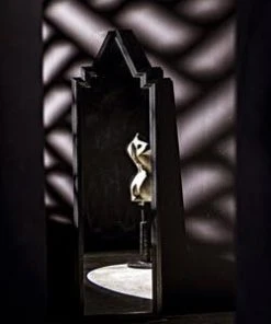 Noir Rey Mirror, Charcoal Black