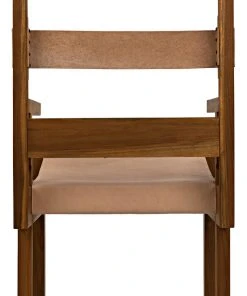 LIVING ROOM Noir Berlin Chair With Leather, Teak